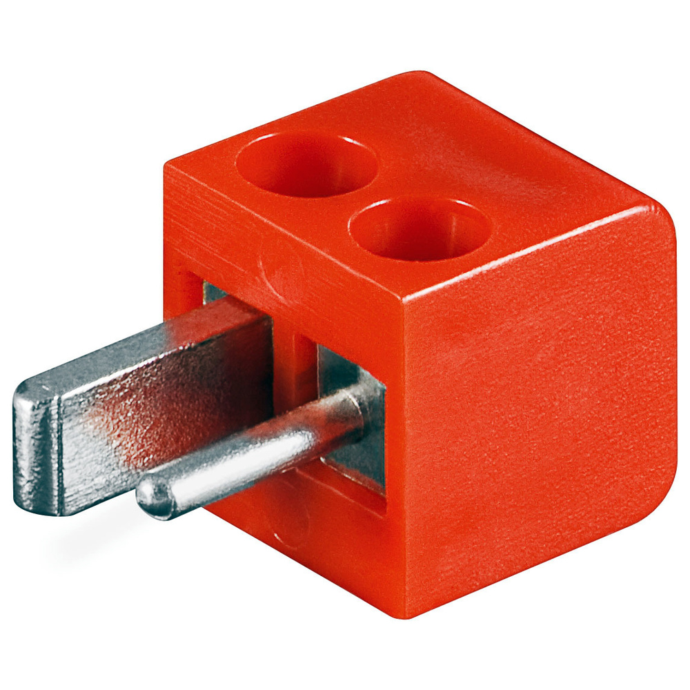 Lautsprecher-Stecker mit Schraubanschluss, rot