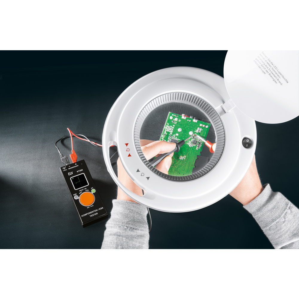 ELV LED-Lupenleuchte, 1,75-fache Vergrößerung, warmweiß/kaltweiß, dimmbar, wechselbare Linse