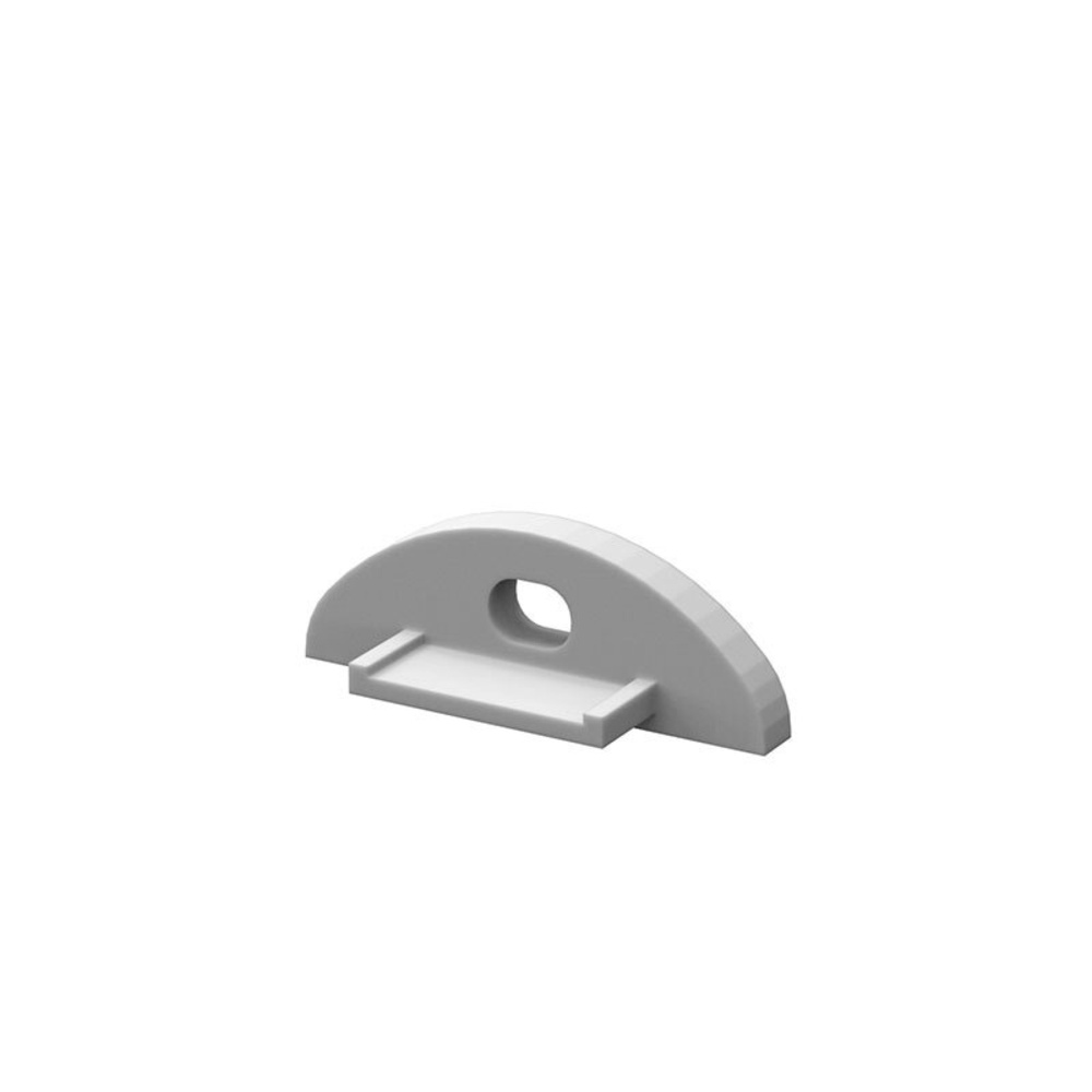 1-m-Aluminiumprofil P2-1 für LED-Streifen bis 12 mm Breite, mit matter Abdeckung, inkl. Endkappen