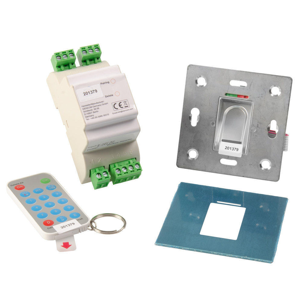 Idencom BioKey Gate Fingerabdruckscanner, Unterputz-Version