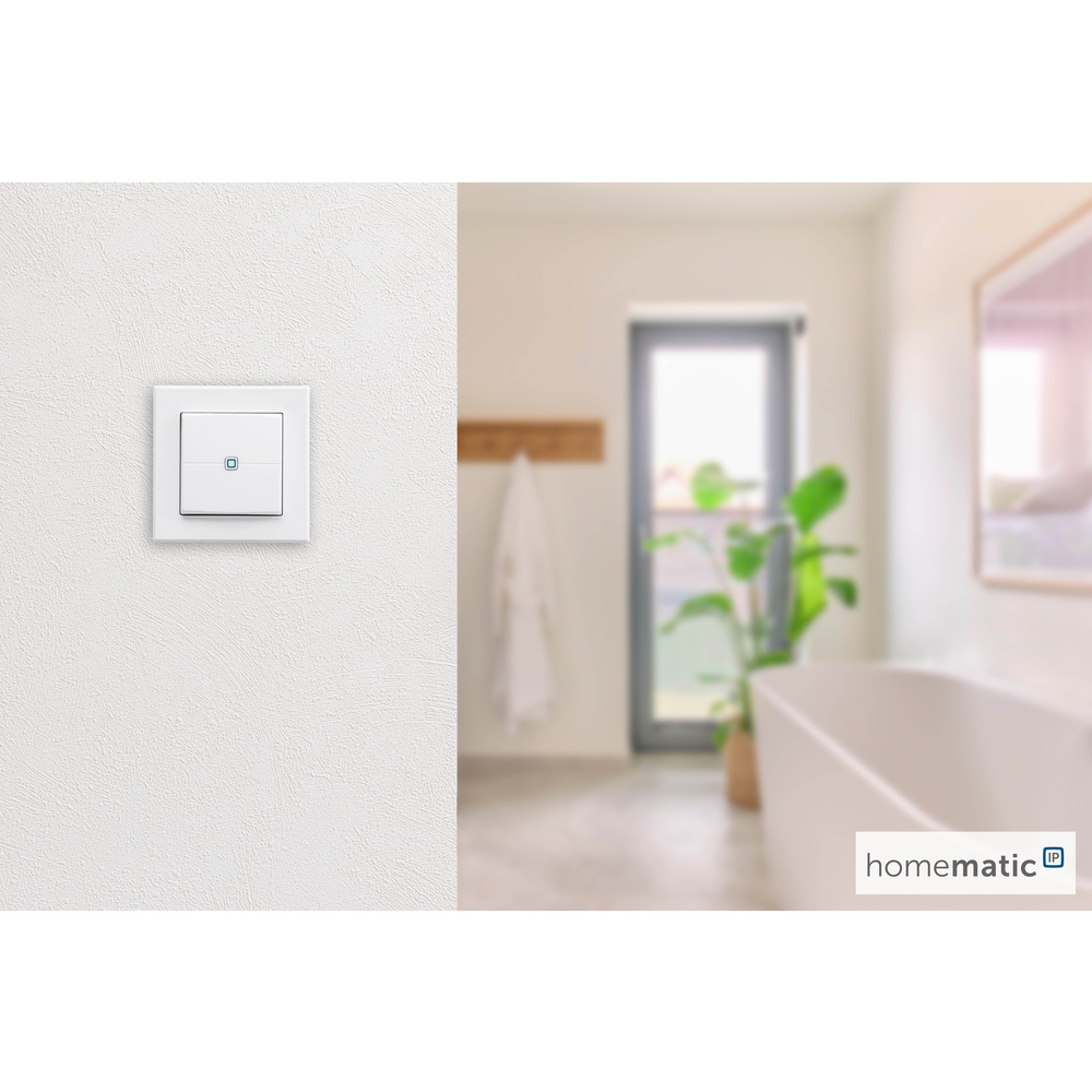 Homematic IP Smart Home Wandtaster – 2-fach, HmIP-WRC2