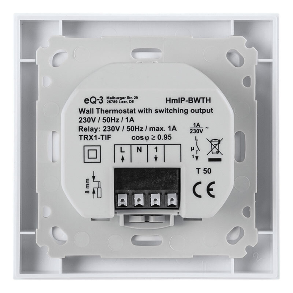 Homematic IP Smart Home Wandthermostat mit Schaltausgang – für Markenschalter, HmIP-BWTH