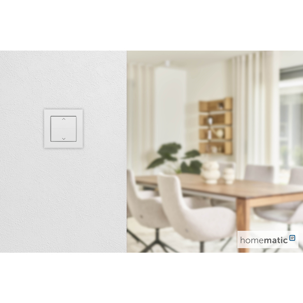 Homematic IP Smart Home Tasterwippe für Markenschalter – mit Pfeilen, HmIP-BRA