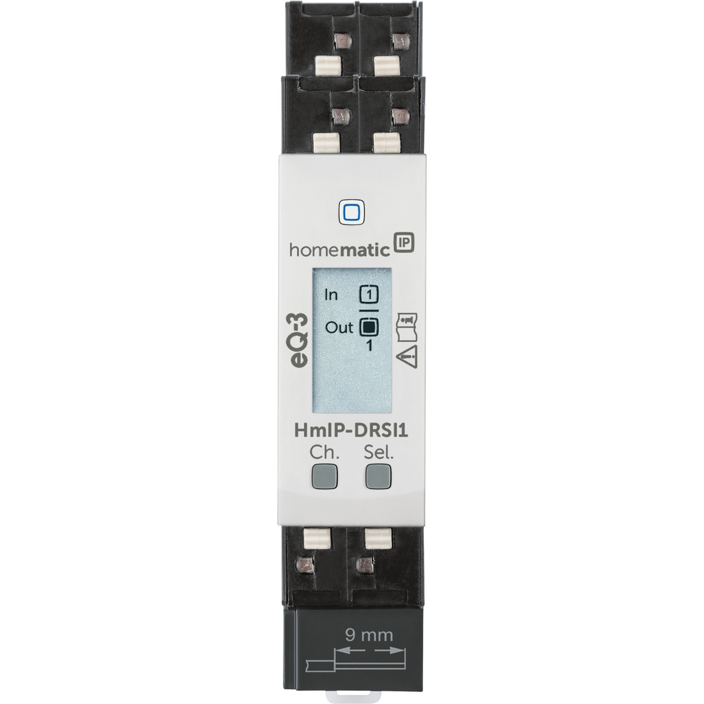 Homematic IP Smart Home Schaltaktor für Hutschienenmontage – 1-fach, HmIP-DRSI1