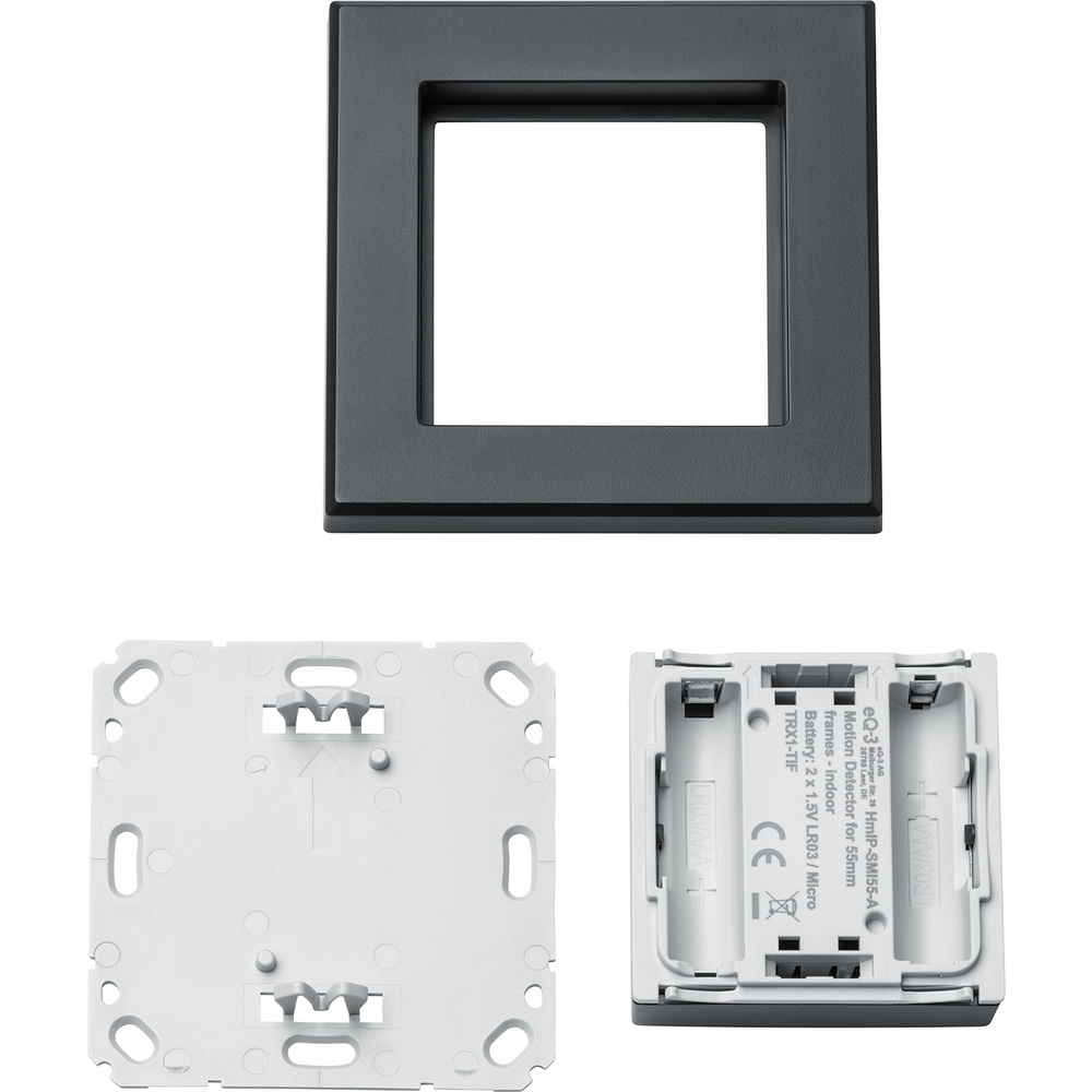 Homematic IP Smart Home Bewegungsmelder für 55er Rahmen – innen, anthrazit, HmIP-SMI55-A