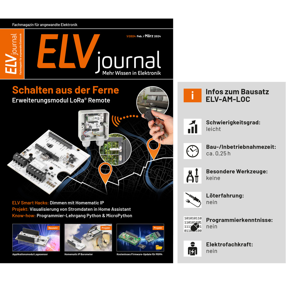 ELV Applikationsmodul Lagesensor, ELV-AM-LOC