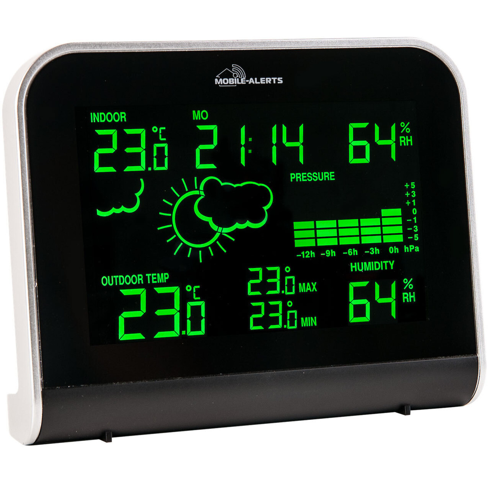 Mobile Alerts RGB-Wetterstation MA10920 inkl. Außensensor, kompatibel mit Mobile Alerts System