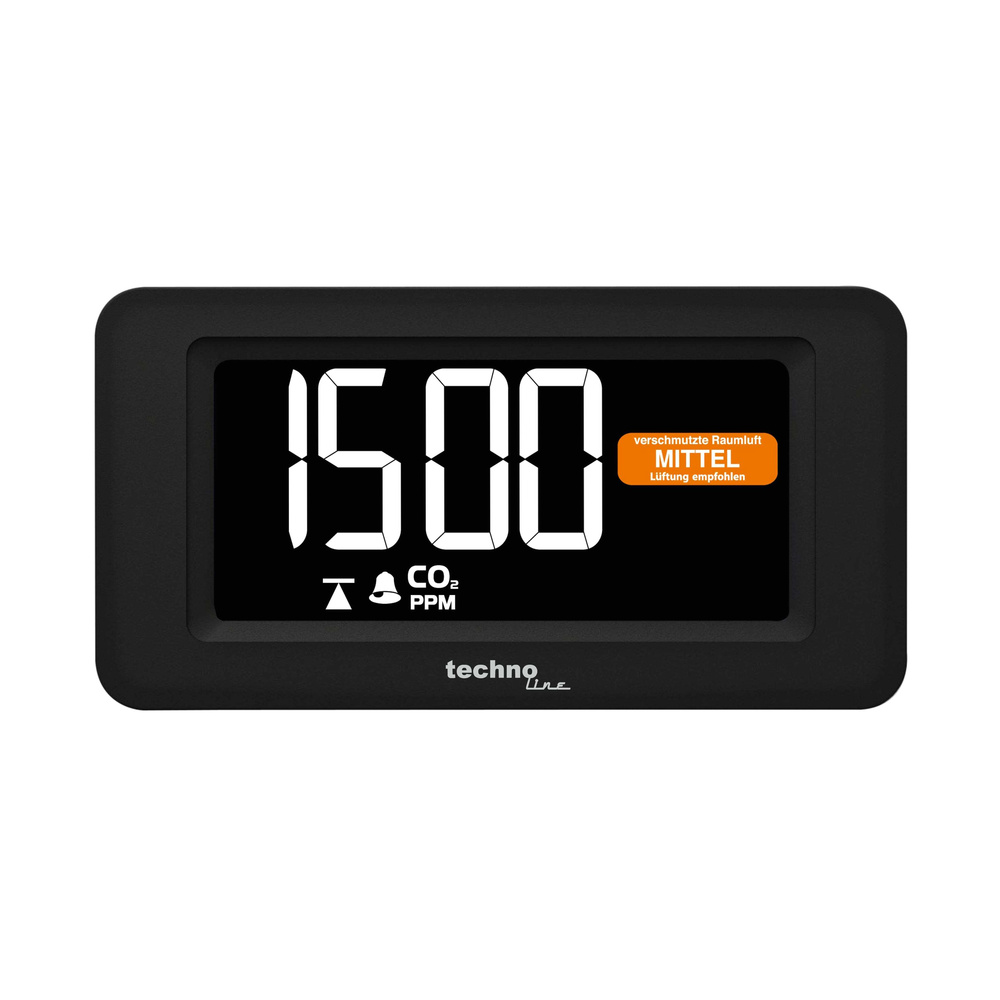 technoline CO2-Messgerät / CO2-Anzeige WL1022, Kohlendioxid, Ampel-Anzeige, Luftgüte