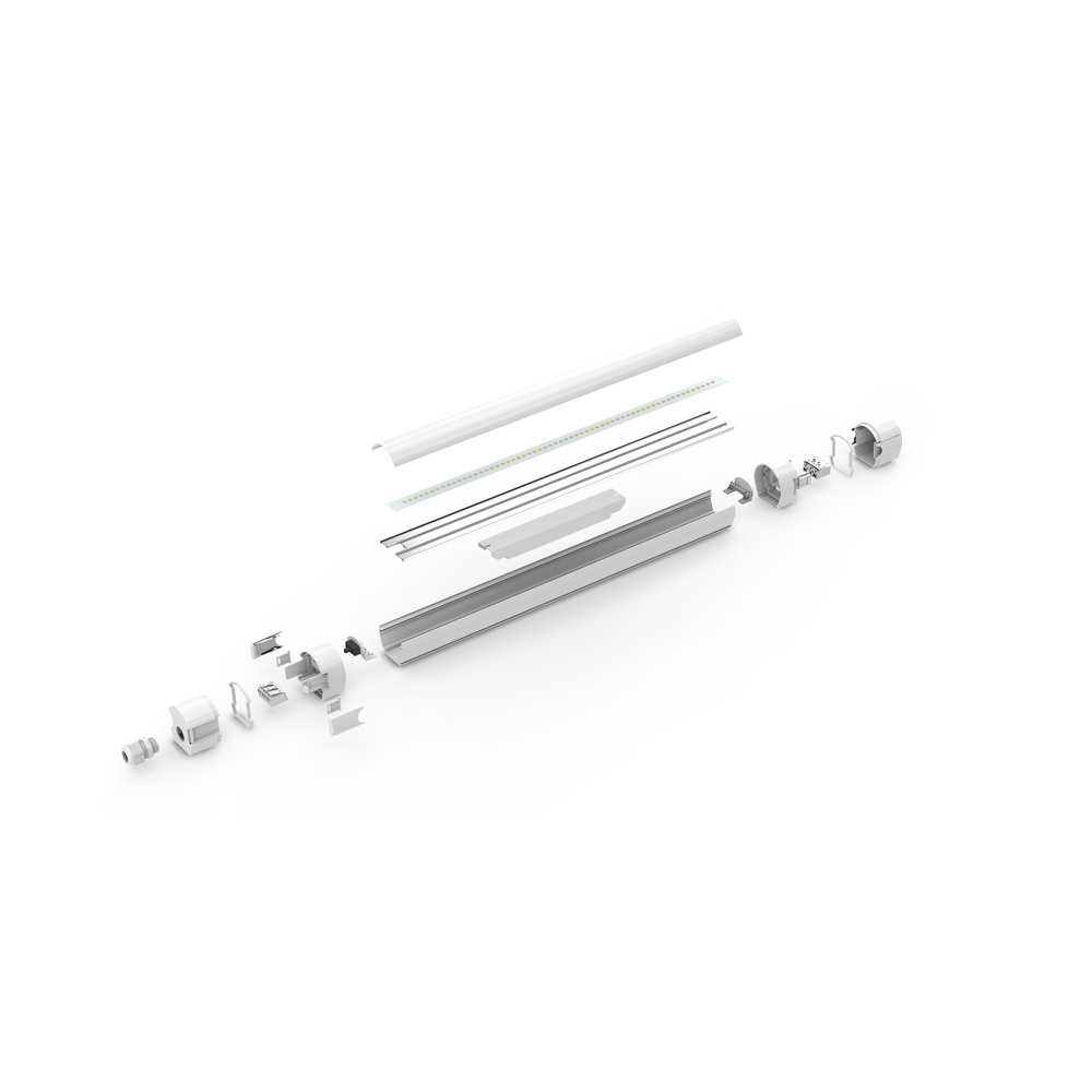 ENOVALITE 18-W-LED-Feuchtraumwannenleuchte PRO, 2070 lm, 115 lm/W, 4000 K, durchschleifbar, 65 cm