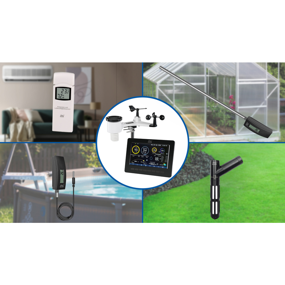 dnt 2er-Set Funk-Bodentemperatursensor für WLAN-Wetterstation WeatherScreen PRO, DNT000020