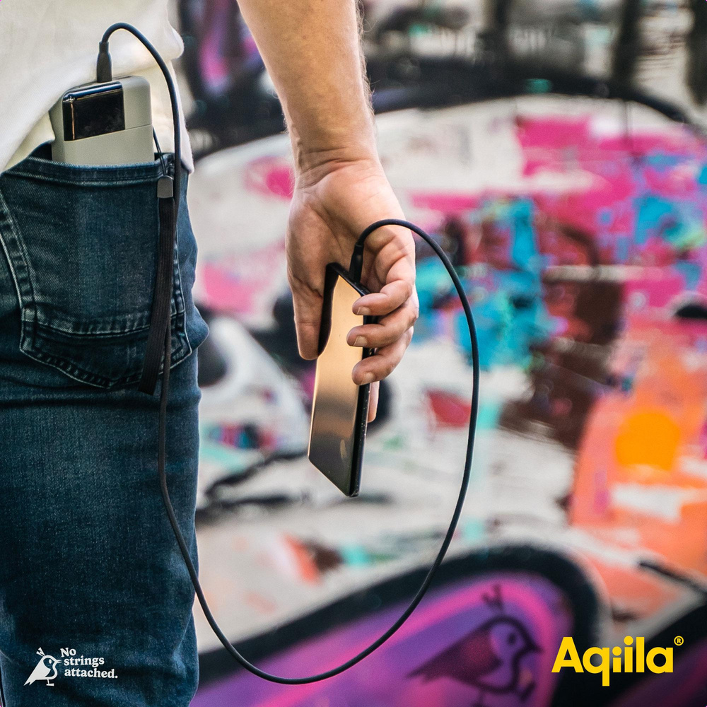 Aqiila Cablebird CB21 Sync-/ Ladekabel, 30W, Type-C auf Lightning, 1 m, Schwarz