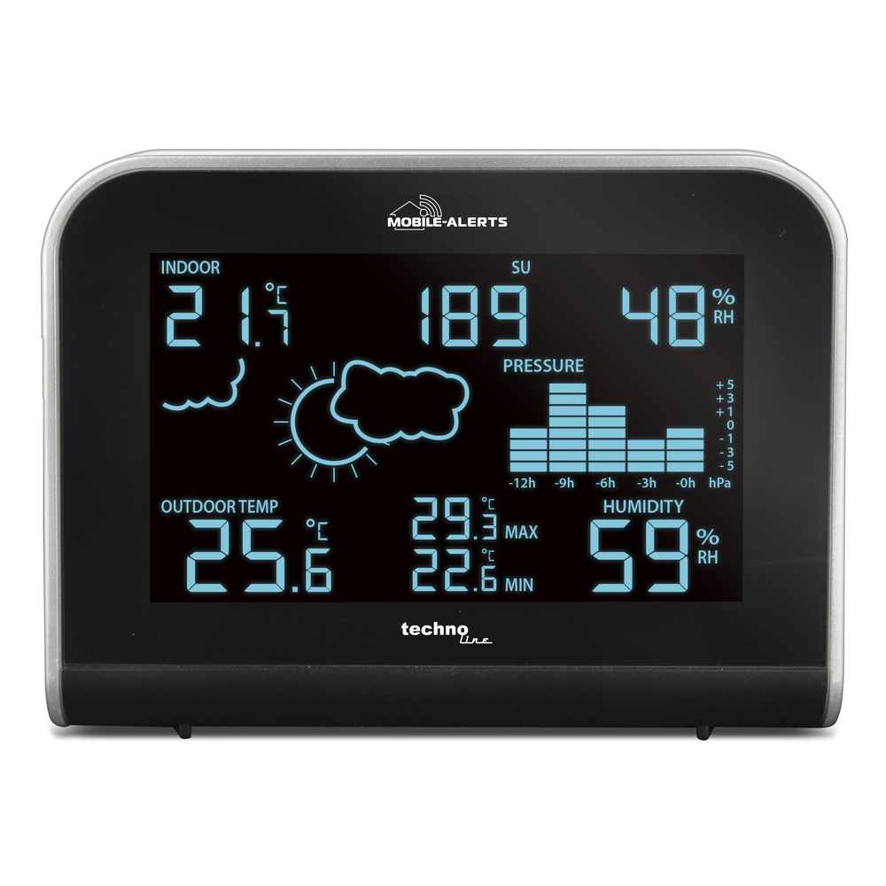 Mobile Alerts RGB-Wetterstation MA10920 inkl. Außensensor, kompatibel mit Mobile Alerts System