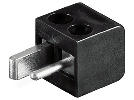 Lautsprecher-Stecker mit Schraubanschluss, rot/schwarz