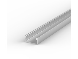 1-m-Aluminiumprofil P4-1 für LED-Streifen bis 12 mm Breite, mit matter Abdeckung, inkl. Endkappen