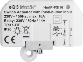 Homematic IP Smart Home Schaltaktor mit Tastereingang (16 A) – Unterputz, HmIP-FSI16