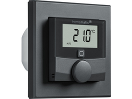 Homematic IP Smart Home Wandthermostat mit Schaltausgang – für Markenschalter, anthrazit, HmIP-BWTH-A