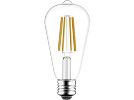 Blulaxa Hocheffiziente 3,8-W-Filament-LED-Lampe ST64, E27, 810 lm, warmweiß, 3000 K, 213 lm/W, EEK A