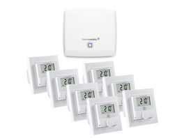 Homematic IP Set Raumklima mit Access Point, 7x Wandthermostat mit Schaltausgang 230 V