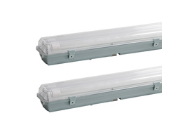 Müller Licht 2er-Set 32-W-LED-Feuchtraumwannenleuchte Aqua-Promo, 2-flammig, 3360 lm, 4000 K, 120 cm