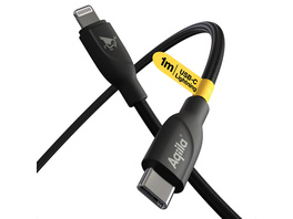 Aqiila Cablebird CB21 Sync-/ Ladekabel, 30W, Type-C auf Lightning, 1 m, Schwarz