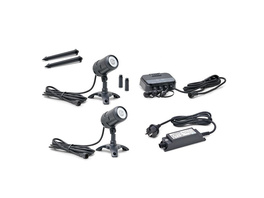 Oase LunAqua Connect Starter Set Controllable, 2 Spots (1x RGB+ 1 xWeiß), Controller, IP68, WLAN